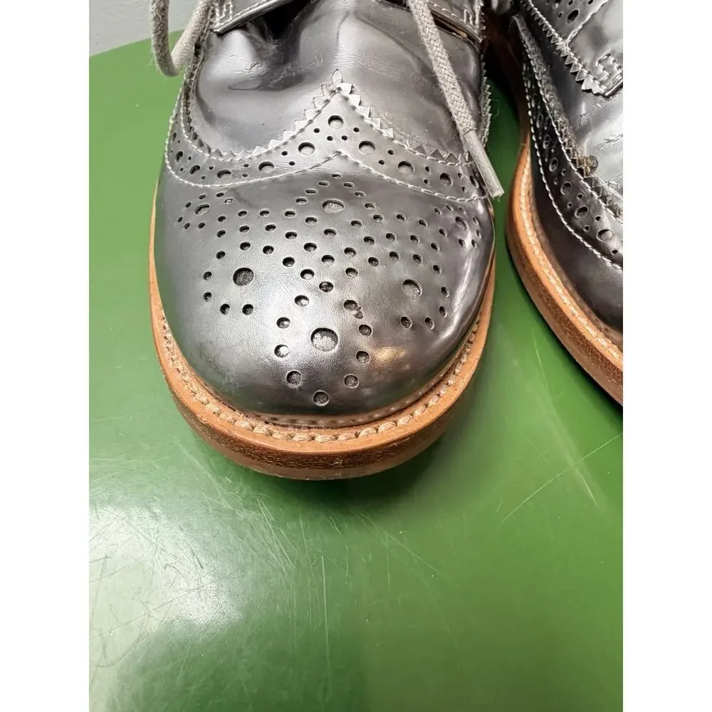 Banana Republic Goodyear Welt Oxford Leather Shoes Silver SIZE 6.5 M NEW